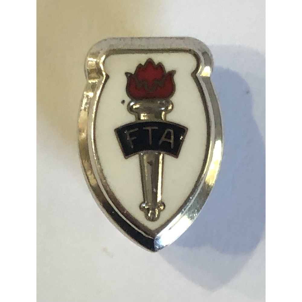 Rare Vintage Enamel FTA Pin, Future Teachers Of America Sterling Silver Pin‎